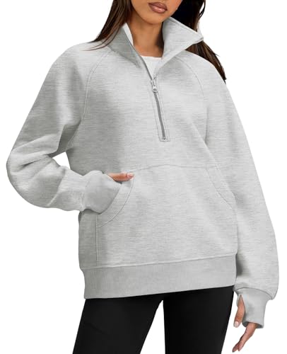 OFEEFAN-Quarter-Zip-Sweatshirts-For-Women-Pullover-Oversized-Hoodies-Sweaters-Fall-Outfits-Winter-Clothes-Thumb-Hole-2024 41YHm7yRPzL