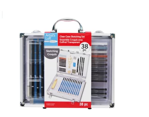 38 Piece Clear Case Sketching Set by Artist's Loft