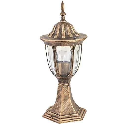 Composto da una lanterna esagonale con vetro per garantire un eccellente illuminazione a 360 gradi, ideale per illuminare giardini, viali, piccoli e ampi spazi all'aperto.