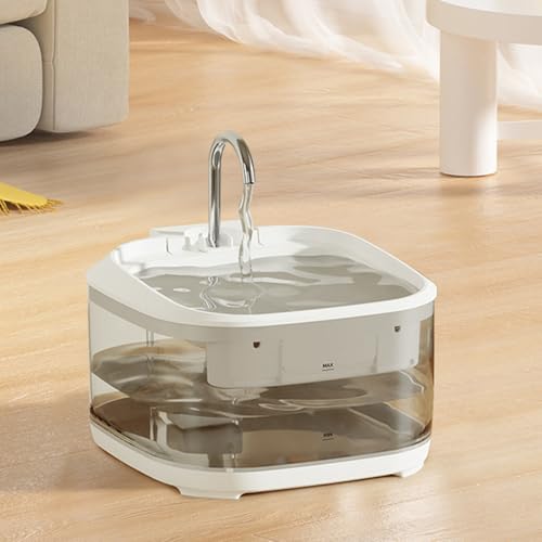 Dispensador de agua para gatos con filtro y fuente de acero inoxidable miniatura 3