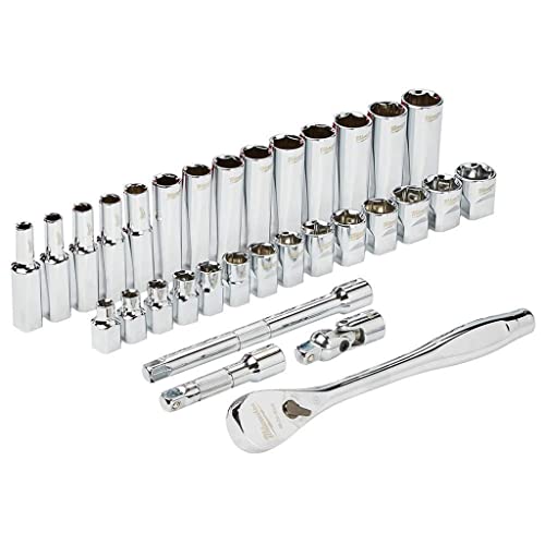 3/8" 28 Pc Ratchet & Socket Set With Packout™ Organizer #TOP1