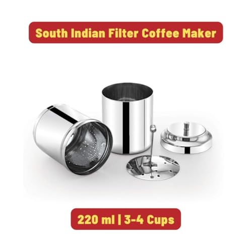 Image of Toffee Coffee Roasters | South Indian Filter Coffee, Pack of 3 (200 gms) + Free Filter Coffee Maker (220ml, 3-4Cups) | As Seen On Shark Tank | Speciality Traditional Dark Roast Signature Filter Coffee