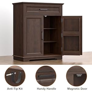 Buffet cabinet with storage kitchen cabinet with drawer storable door modern floor sideboard freestanding cabinet for living room entryway dining room cherry  urban country home decor