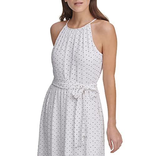 Image of DKNY Women's Halter Faux Wrap Midi Dress