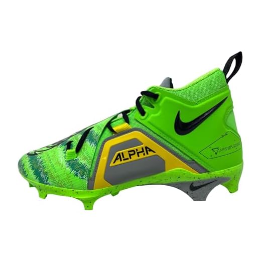 Nike Alpha Menace Pro 3 Men's Football Cleats, Green Strike/Mica Green/Opti Yellow/Black, 13 M US