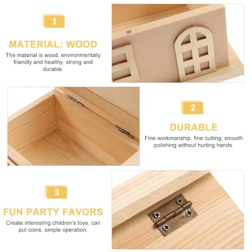 Hucha de ahorro de madera original para regalar en cumpleaños y comuniones 4