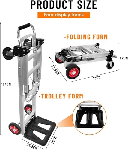 Carretilla plegable multifuncional para carga pesada miniatura 2