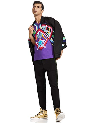 Image of RIVER Men's Designer Regular Fit T-Shirt with Half Sleeves