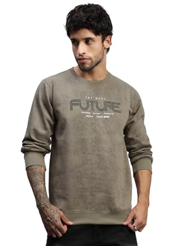 Image of Lux Nitro Men's Premium Fleece Sweatshirt | High Density HD Print | Soft & Warm Winter Wear | Stylish Casual Round Neck Pullover for Daily Use