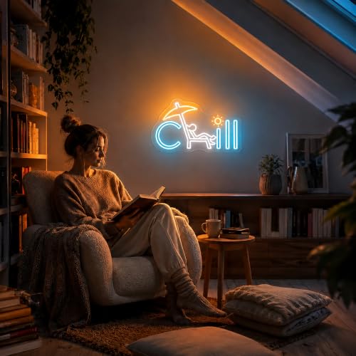 Image of Chill Neon Sign for Wall Decor Dimmable Led Neon Lights Signs