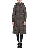 T Tahari Women's Elizabeth Maxi Length Down Coat No Fur, Pecan, X-Small