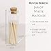 River Birch White Tip Matches in Jar with Striker - Decorative Home Matches with Glass Match Holder - Wooden Match Sticks for Candles - Set of 6 Bottles with Safety Matches - 2 Inches, 120 Matches