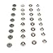 Snap Fasteners，HKOO Snap Fasteners 100% Stainless Steel Boat Marine Canvas Upholstery Snaps Cap - Socket - Stud - Eyelet All Four Parts，15mm Cap (80 Pieces) (5/8＂Stainless Steel)