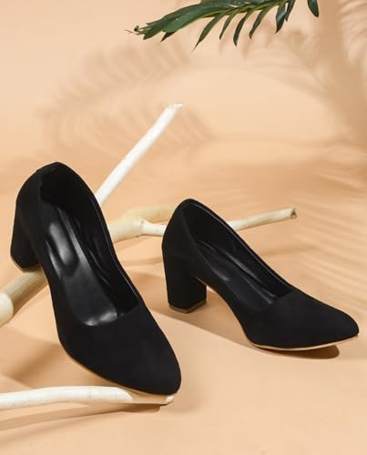 Image of TRYME Trendy&Fashion Pointed Pump Block Heel Sandals for Girls & Women