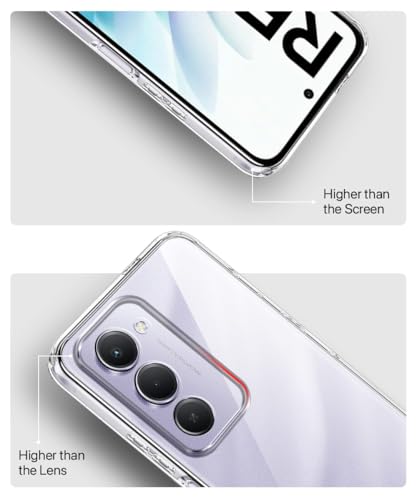 Image of WOW IMAGINE Transparent Back Cover Case for Mi Redmi 15 5G | Raised Bumps for Full Device & Camera Protection Shockproof TPU Silicone Back Case Mobile Cover - Transparent