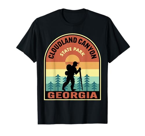 Best Camping Spots in Georgia – Discover These Hidden Gems! 3 Cloudland Canyon State Park Georgia Retro Hiking T-Shirt
