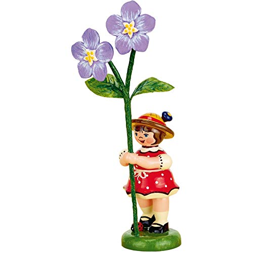 Hubrig-Volkskunst Blumenmädchen mit Flachs* Höhe 11cm
