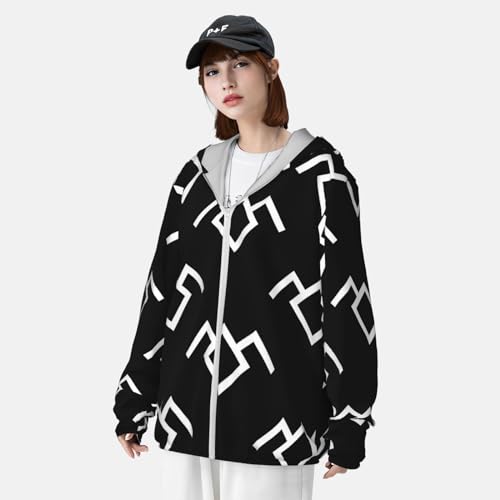 Veste à capuche Peaks Owl Print avec poches pour avoir chaud - 5