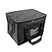 YANaafe Izolowana torba do dostawy żywności, 16 l/28 l/50 l/70 l torba do przechowywania żywności wodoodporna izolowana torba na zakupy wielokrotnego użytku taca do podgrzewania pojemnik na lunch pojemnik na pizzę (kolor: Czarny 70 l)