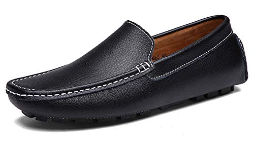 Santimon Mens Casual Loafer Slip-on Moccasin Boat Shoes Flat Driving Shoes