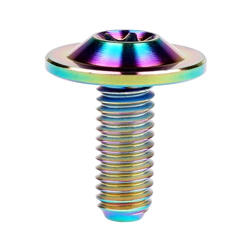 Image of Titanium Torx Head M6 x15 20mm Bolt Screw for Bicycle Motorcycle Car Modification Pack of 6 (Ranibow, M6x15mm)