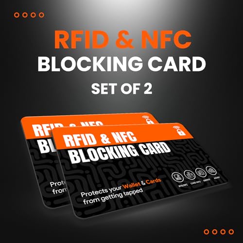 Image of NFC Blocking Cards (2-Pack) | Ultra Thin Contactless Card Protector for Wallets & Passport Holders | Perfectly fits in Any Wallet or Purse | Men & Women | Smart & Slim fits in Wallet /Purse