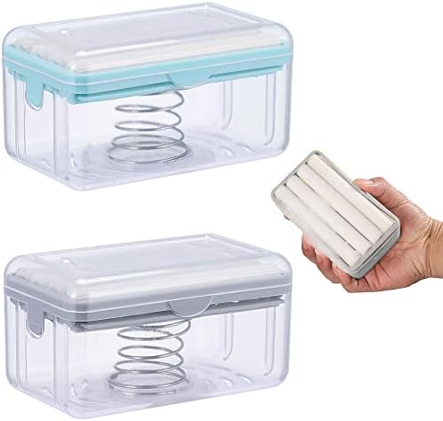 Foaming Soap Box for Laundry, Automatic Soap Box with Rollers Bubbler 2 in 1 Multifunctional Soap Holder for Shower Home Bathroom Kitchen Countertop