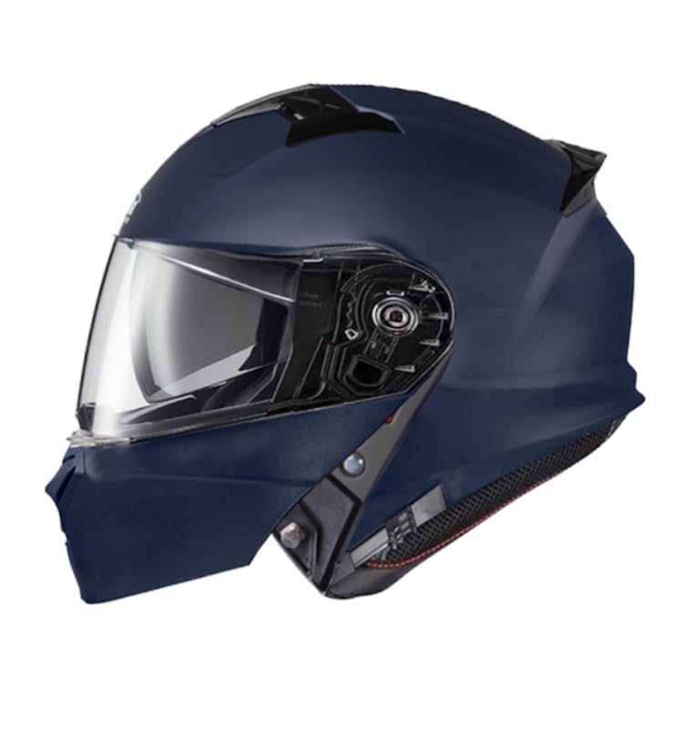Motorradhelm Klapphelm 928 Blau Matt