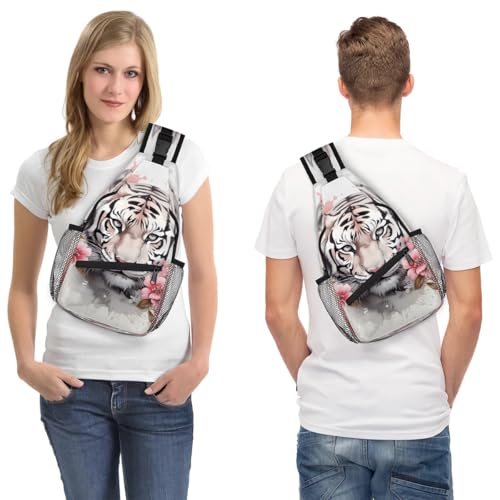 Bolso Crossbody Unisex Tiger Moda Viaje 7.9x3.5x14.2 in miniatura 7
