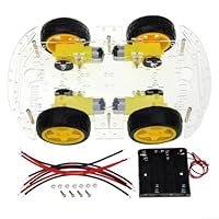 4WD Robot Smart Car Chassis Kits Auto mit Geschwindigkeits-Encoder für Arduino – Vier Reifen, Omni-Wheel, perfekt für DIY-Robotik