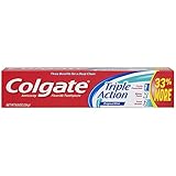 Colgate Triple Action Toothpaste, Mint - 8 ounce (Pack of 6)