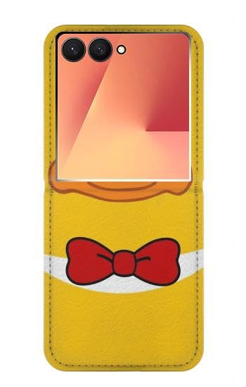 Étui Samsung Galaxy Z Flip 7 anti-rayure motif dessin animé jaune