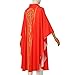 COSDREAMER Mens Womens Priest Celebrant Chasuble Catholic Church Father Mass Vestments Robe (Red)