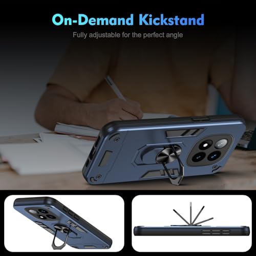 Image of ShieldTech PC Back Cover Case for Redmi Note 14 Pro Plus 5G | Ring Stand | Camera Protection | Blue Mobile Phone Back Cover Case for Redmi Note 14 Pro Plus 5G | Blue Back Cover