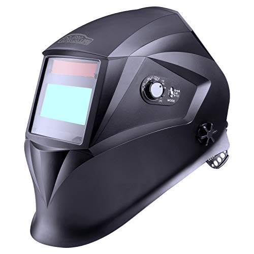 Careta Soldar Automatica, Tacklife PAH04D Casco de Soldadura 1/1/1/1 de Oscurecimiento Máscara de Soldadores Caretas para Soldar con 6 Lentes de Recambio de ARC TIG Mig Molienda