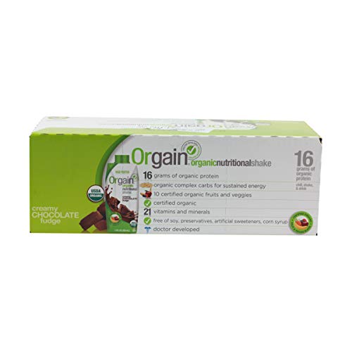 Image of ORGAIN Organic Creamy Chocolate Fudge Shake 12 Pack, 11 FZ