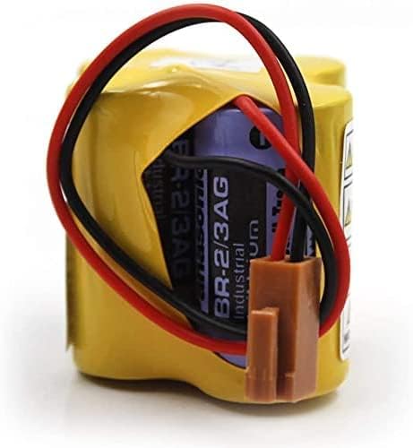 GOLDEN POWER Compatible with PANASONIC BR-2/3AGCT4A 6V 4400mAh Replacement Battery for FANUC Controls, CUSTOM-107, SHS749, ALIT0138, LIT0138 (Brown Connector)
