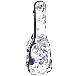 Housse de transport rétro pour ukulélé Motif roses pivoines et crânes 53,3 cm, 58,4 cm, 66 cm, double bandoulière et… - Les Beatles, Paul McCartney, John Lennon, RIngo Starr, George Harrison
