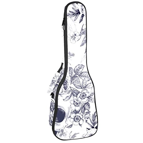 Housse de transport rétro pour ukulélé Motif roses pivoines et crânes 53,3 cm, 58,4 cm, 66 cm, double bandoulière et… - Les Beatles, Paul McCartney, John Lennon, RIngo Starr, George Harrison Housse de transport rétro pour ukulélé Motif roses pivoines et crânes 53,3 cm, 58,4 cm, 66 cm, double bandoulière et…