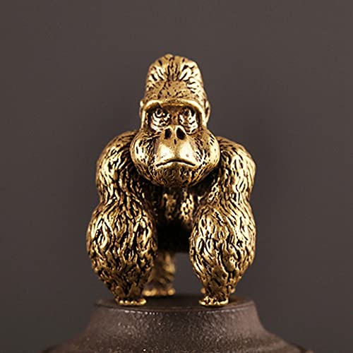 Regalos creativos para mascotas de té de cobre cobre de Kingkong, grandes estatuas de gorila de Kingkong, decoración de escritorio, llavero colgante