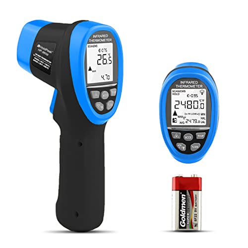 HoldPeak HP-985B Thermomètre Infrarouge -58℉~2480℉ (-50℃～1360℃) Thermomètre Infrarouge Numérique Pistolet de Température Sans Contact à Double Laser Pour L'industrie des Fours de Fusion de Forge Cover