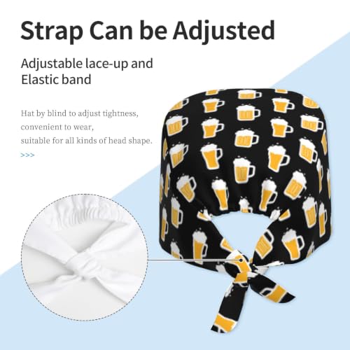 Image of Breathable Working Cap with Adjustable Sweatband Scrub Cap for Men /Women
