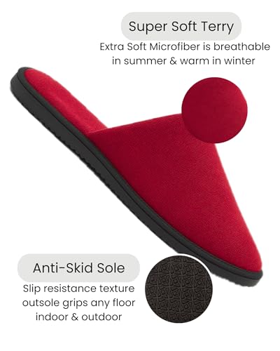 Image of Travelkhushi Soft Comfy Home Slippers For Women & Men For Winter Capet flip flops for Bedroom Indoor Carpet house slides Anti skid Slippers for Winter & Summer