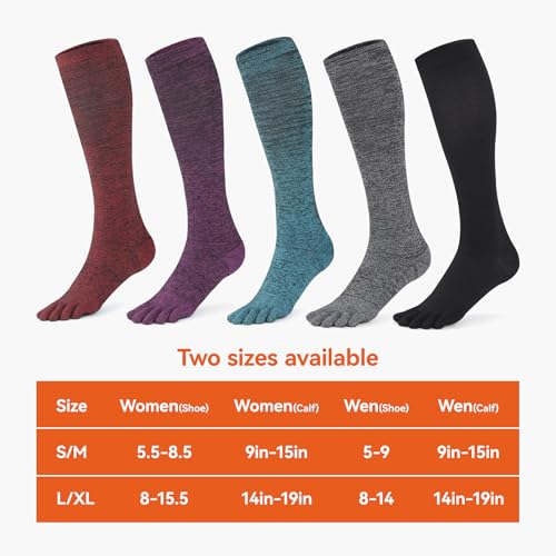 Coolmax Toe Compression Socks Breathable – Knee-High Support Socks with Enhanced Comfort for Running & Travel3