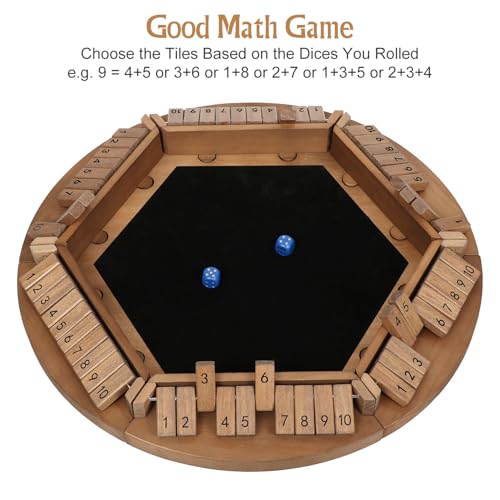 Shut The Box Juego de Mesa de Madera para 1-6 Jugadores miniatura 5