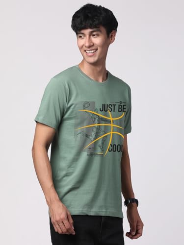 Image of ADRO 100% Cotton Lycra Tshirts for Men Combo Pack of 3 | Regular Fit | Printed T Shirt | Round Neck Half Sleeve| Mens Tshirts