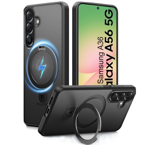 Image of Samsung A36 / A56 Magsafe Stand Case | Matte Design & 360 Protection | Military-Grade Samsung Galaxy A36 / A56 Cover | Ultra Premium - Black