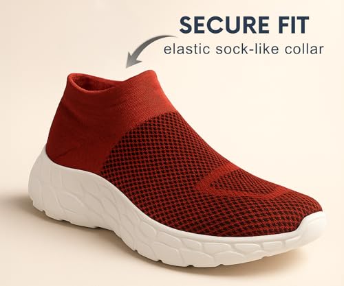 Image of Kraasa Walking Shoes for Men Height Increasing Sports Shoes Ultra Grip Soft Sole Gym Shoes Workout Lightweight Running Shoes for Men