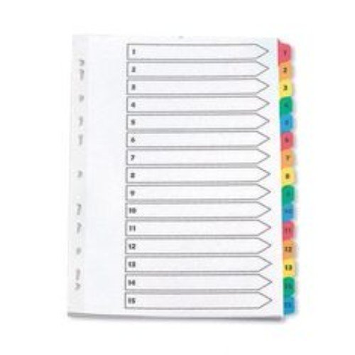 PVC File Divider,Index 115, 15 Sheets/Set 20 pcs Amazon.in Office