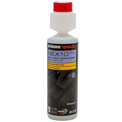 Genérico Xenum Nex10™ Aditivo Diésel Mejorador de Combustible, 250 ml, Limpia Inyectores, EGR, Turbo y FAP, Mejora Combustión y Rendimiento, Reduce Consumo, Humo y Emisiones